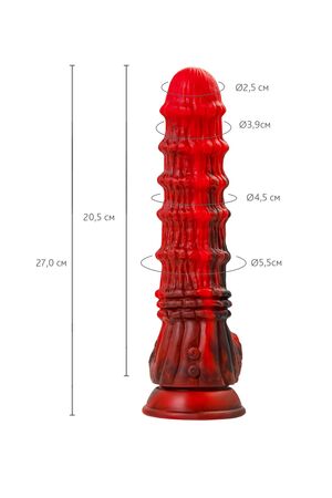 Силиконовый вибратор Monster Tops - 27 см.